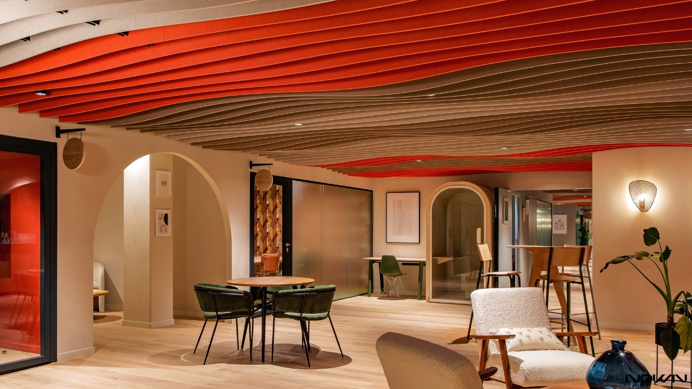 Asoft™ Acoustic Material: PET Ceiling Panels and Wall Systems for Commercial Interiors